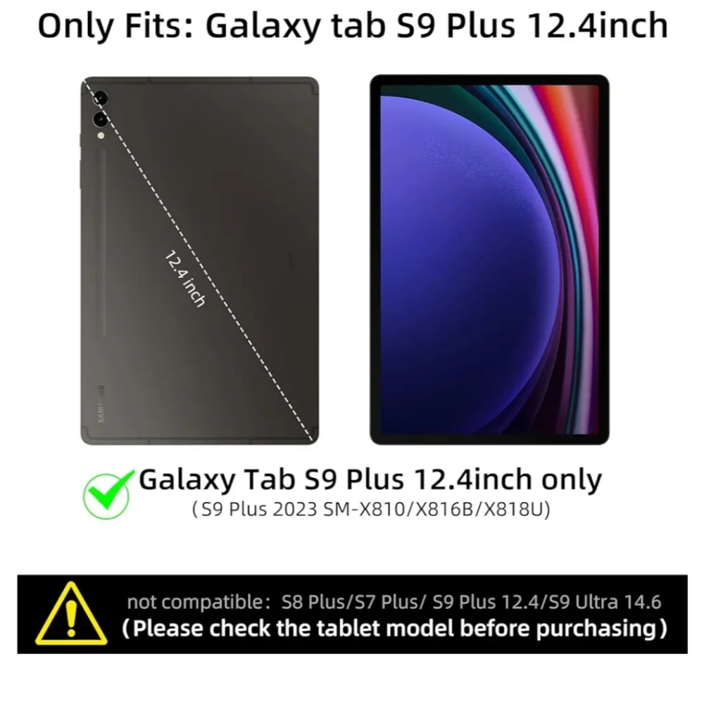 Galaxy tab S9 plus case with keyboard